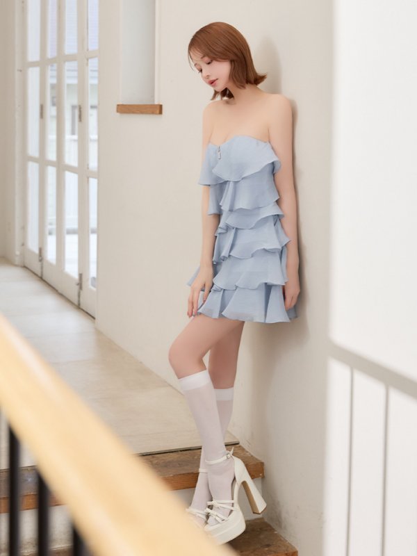 ブルー　モデル：れみれみ　身長：163cm　着用サイズ：Sサイズ