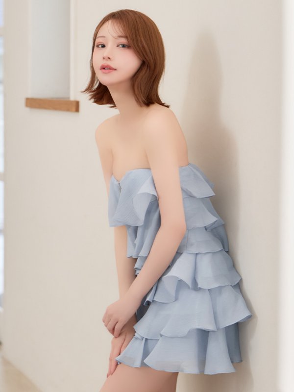 ブルー　モデル：れみれみ　身長：163cm　着用サイズ：Sサイズ