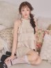 ベージュ　 モデル：りな　身長：160cm　着用サイズ：Sサイズ