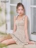 ベージュ×ブラック　モデル：せいは　身長：160cm　着用サイズ：Sサイズ