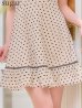 ベージュ×ブラック　モデル：せいは　身長：160cm　着用サイズ：Sサイズ