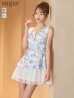 ホワイトｘブルー　モデル：るりぴ　身長：165cm　着用サイズ：Sサイズ