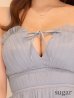 ブルー　モデル：かるあ　身長：156cm　着用サイズ：Sサイズ