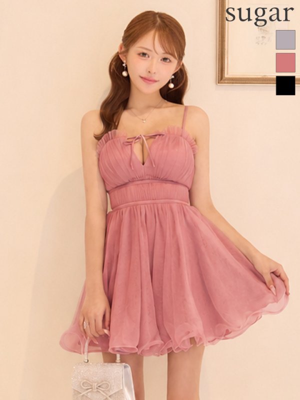 ピンク　モデル：かるあ　身長：156cm　着用サイズ：Sサイズ