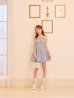 ブルー　モデル：かるあ　身長：156cm　着用サイズ：Sサイズ