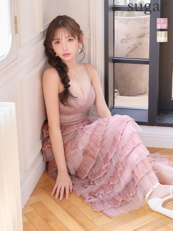 ピンク　モデル：りな　身長：160cm　着用サイズ：Sサイズ