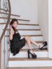ブラック　モデル：りな　身長：160cm　着用サイズ：Sサイズ