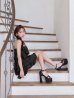 ブラック　モデル：りな　身長：160cm　着用サイズ：Sサイズ