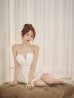 ホワイト　モデル：りな　身長：160cm　着用サイズ：Sサイズ