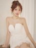 ホワイト　モデル：りな　身長：160cm　着用サイズ：Sサイズ