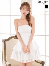 【予約商品/9月下旬発送予定】XSサイズあり【an/アン】ベア/ シンプル/ レース/ ボタン/ ペプラム/ フレア/ Aライン/ ミニドレス/ キャバドレス[OF05]