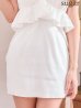 ホワイト　モデル：るりぴ　身長：165cm　着用サイズ：Sサイズ