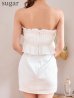 ホワイト　モデル：るりぴ　身長：165cm　着用サイズ：Sサイズ