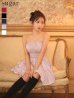 ピンクベージュ　モデル：りな　身長：160cm　着用サイズ：Sサイズ