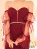 ワインレッド　モデル：羽澄まり　身長：158cm　着用サイズ：Sサイズ
