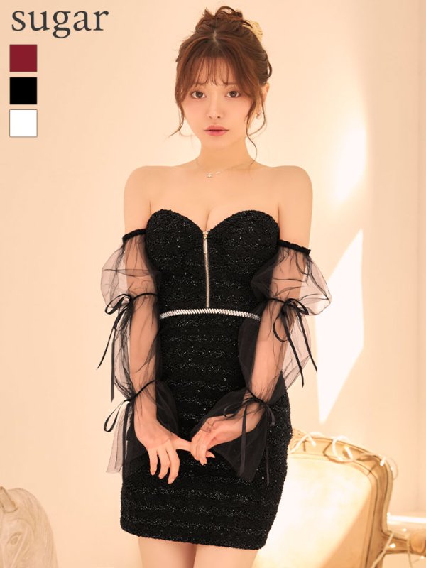 ブラック　モデル：羽澄まり　身長：158cm　着用サイズ：Sサイズ