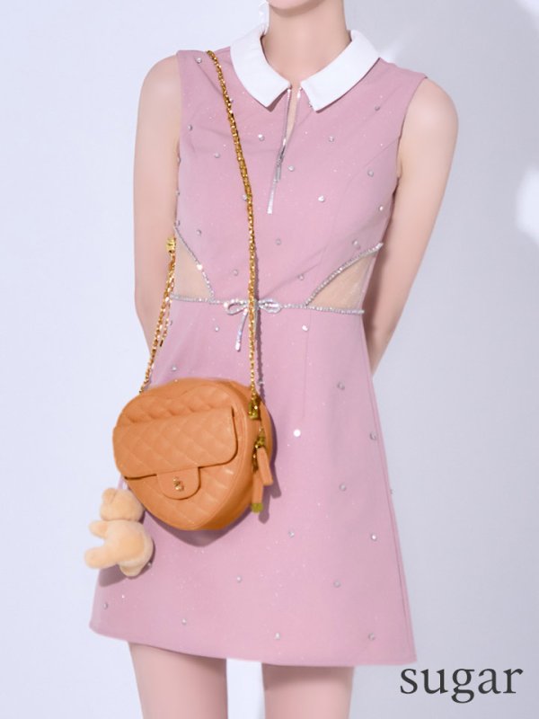 ピンク モデル：あすか　身長：170cm　着用サイズ：Sサイズ