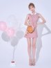 ピンク モデル：あすか　身長：170cm　着用サイズ：Sサイズ