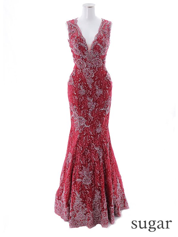 画像13: 【関西コレクション着用】【ANGEL R PREMIUM】ビジュー/ノースリーブ/ マーメイド/ ラメレース/ ロング/ キャバドレスlong[OF2]