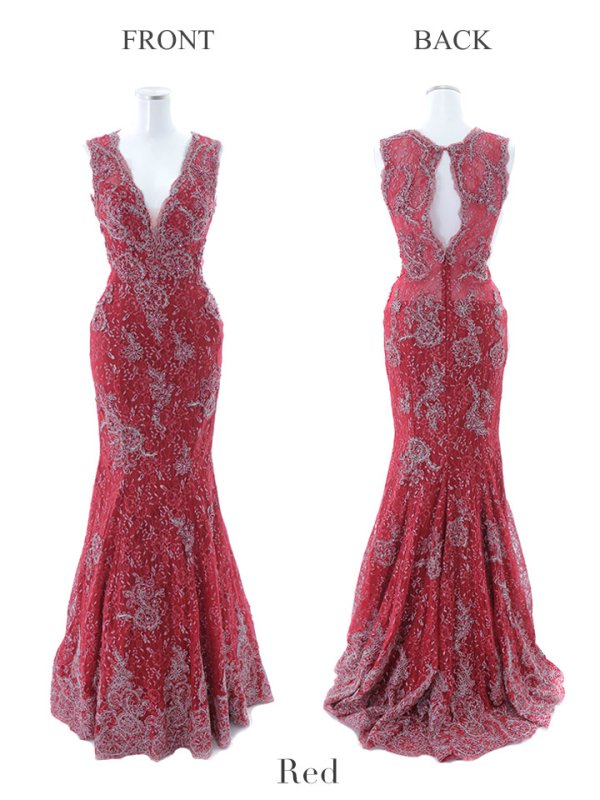 画像14: 【関西コレクション着用】【ANGEL R PREMIUM】ビジュー/ノースリーブ/ マーメイド/ ラメレース/ ロング/ キャバドレスlong[OF2]