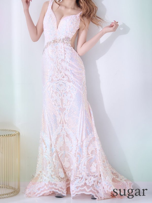 画像8: 【ANGEL R PREMIUM/エンジェルアールプレミアム】マーメイド/ ビジュー/ スパンコール/ オーロラ/ ノースリーブ/ シアー/ ロング/ キャバドレスlong[OF2]