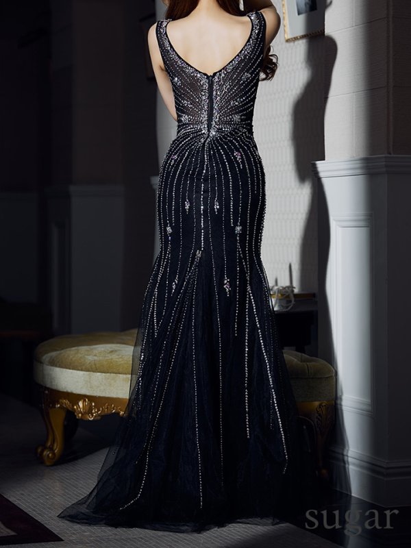 画像9: 【ANGEL R PREMIUM/エンジェルアールプレミアム】デザインビジュー/ Vバスト/ マーメイド/ ロング/ キャバドレス long[OF2]