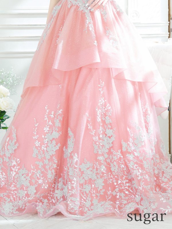 画像22: 【ANGEL R PREMIUM/エンジェルアールプレミアム】ベア/ ウェディング/ バースデー/ プリンセス/ フラワーレース/ スパンコールビジュー/ キャバドレスlong【HC03】