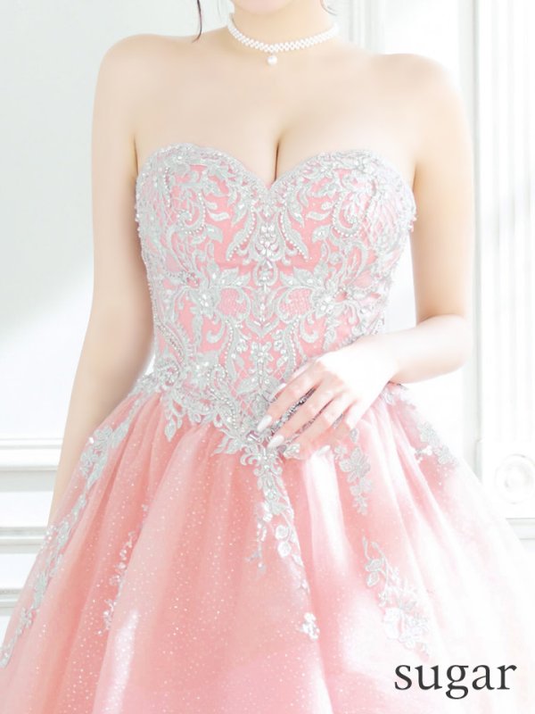 画像23: 【ANGEL R PREMIUM/エンジェルアールプレミアム】ベア/ ウェディング/ バースデー/ プリンセス/ フラワーレース/ スパンコールビジュー/ キャバドレスlong【HC03】