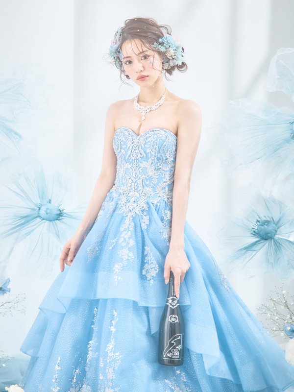 画像13: 【関西コレクション着用】【ANGEL R PREMIUM/エンジェルアールプレミアム】ベア/ ウェディング/ バースデー/ プリンセス/ フラワーレース/ スパンコールビジュー/ キャバドレスlong【HC03】