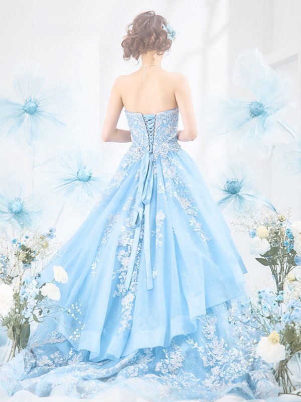 画像18: 【関西コレクション着用】【ANGEL R PREMIUM/エンジェルアールプレミアム】ベア/ ウェディング/ バースデー/ プリンセス/ フラワーレース/ スパンコールビジュー/ キャバドレスlong【HC03】