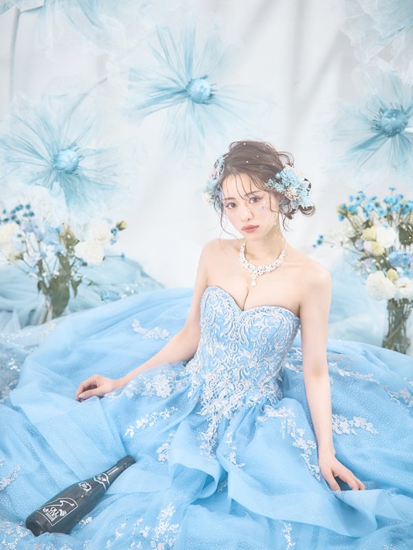 画像6: 【関西コレクション着用】【ANGEL R PREMIUM/エンジェルアールプレミアム】ベア/ ウェディング/ バースデー/ プリンセス/ フラワーレース/ スパンコールビジュー/ キャバドレスlong【HC03】