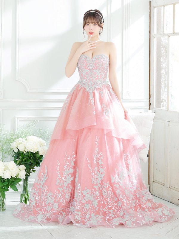 画像15: 【ANGEL R PREMIUM/エンジェルアールプレミアム】ベア/ ウェディング/ バースデー/ プリンセス/ フラワーレース/ スパンコールビジュー/ キャバドレスlong【HC03】