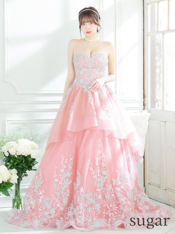 画像19: 【ANGEL R PREMIUM/エンジェルアールプレミアム】ベア/ ウェディング/ バースデー/ プリンセス/ フラワーレース/ スパンコールビジュー/ キャバドレスlong【HC03】