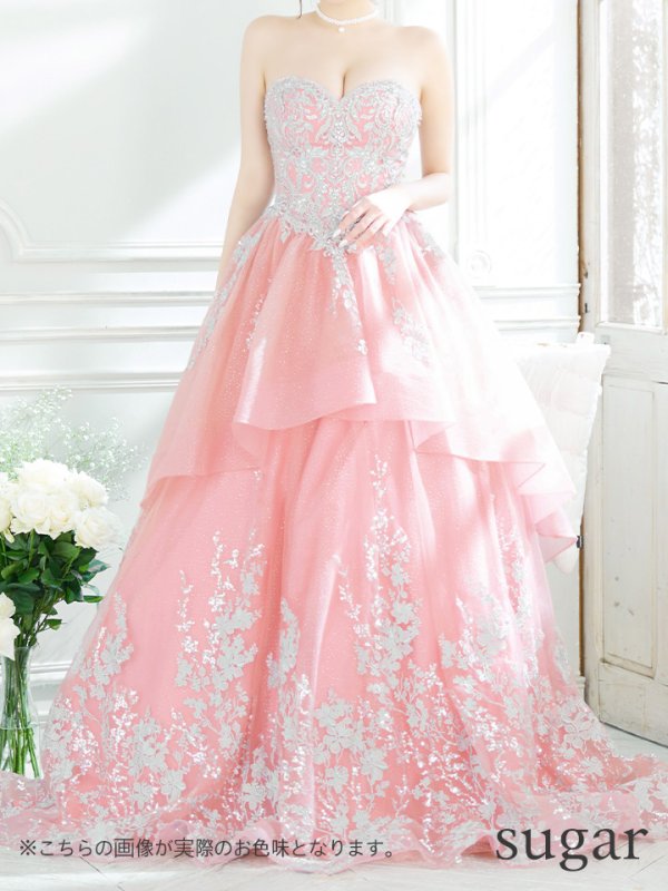 画像20: 【ANGEL R PREMIUM/エンジェルアールプレミアム】ベア/ ウェディング/ バースデー/ プリンセス/ フラワーレース/ スパンコールビジュー/ キャバドレスlong【HC03】