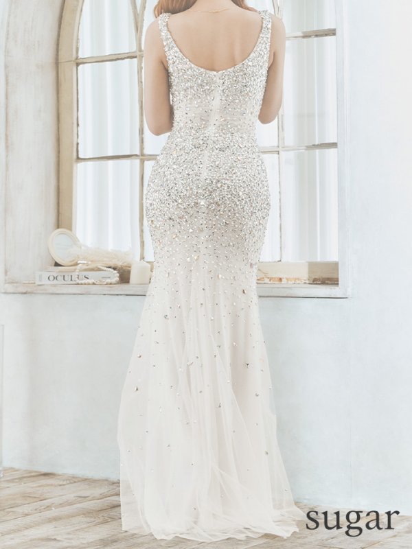 画像10: 【ANGEL R PREMIUM/エンジェルアールプレミアム】グラデーション/ スパンコールビジュー/ メッシュ/ ノースリーブ/ マーメイド/ ロング/ キャバドレスlong[OF2]