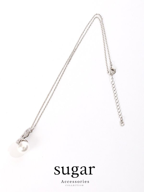 画像6: 【アクセサリー：ネックレス】【ANGEL R/エンジェルアール】リーフモチーフパールラグジュアリーラインストーンネックレス[OF02-U]