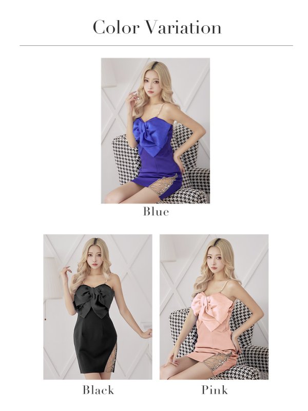 画像12: XSサイズ・sugarオリジナルカラーあり☆【ANGEL R/エンジェルアール】リボンモチーフ/ パールストーン/ タイトミニ/ ミニドレス/ キャバドレス[OF2]