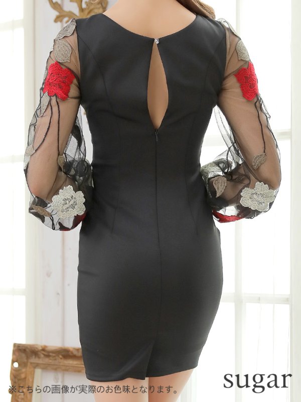画像3: 訳あり商品☆汚れなど☆【ANGEL R/エンジェルアール】フラワー/ フレアスリーブ/タイト/ ミニドレス/ キャバドレス/[OF2]
