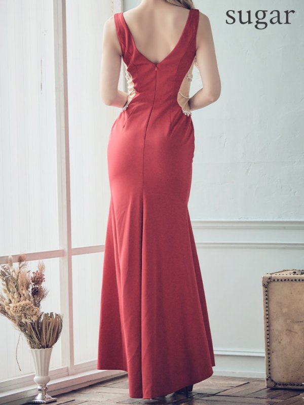 画像3: 訳あり商品☆生地不良☆【ANGEL R/エンジェルアール】デコルテビジュー/ タイト/ ロングドレス/ キャバドレス long[OF2]