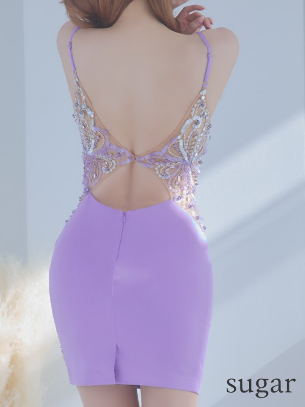 画像29: sugar x ARコラボカラーあり!!【ANGEL R/エンジェルアール】フロントビジュー/ メッシュ/ タイト/ ミニドレス/ キャバドレス[OF2]