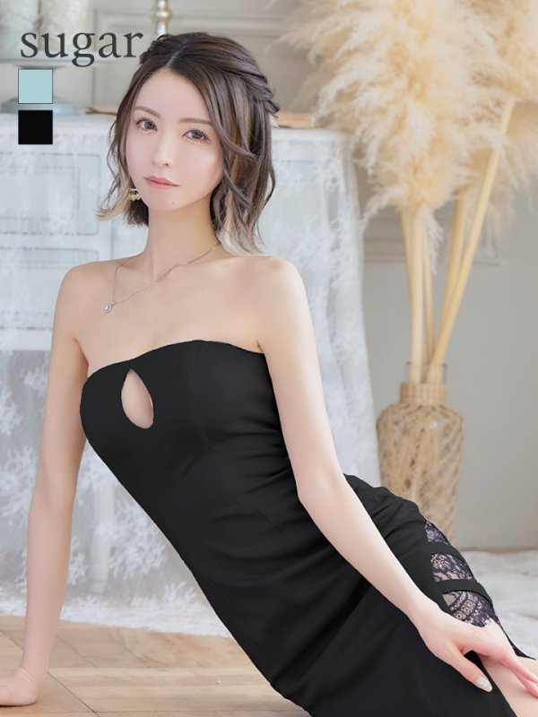 画像10: 【ANGEL R/エンジェルアール】スリット/ レースデザイン/ タイト/ ロングドレス/ キャバドレス long グレー[OF2]