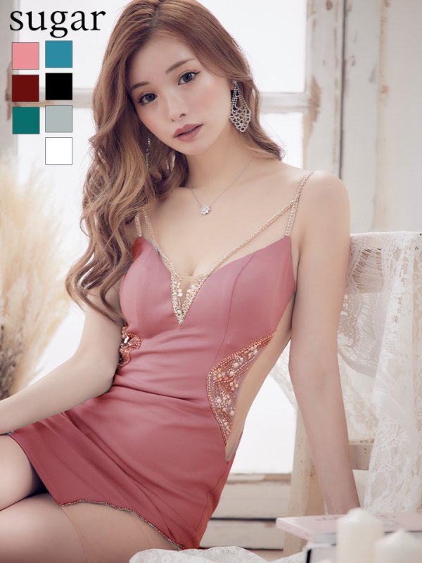 画像29: sugar x ARコラボカラーあり!! XSサイズあり【ANGEL R/エンジェルアール】キャミ/ Vフロント/ サイドビジュー/タイト/ ミニドレス/ キャバドレス[OF2]