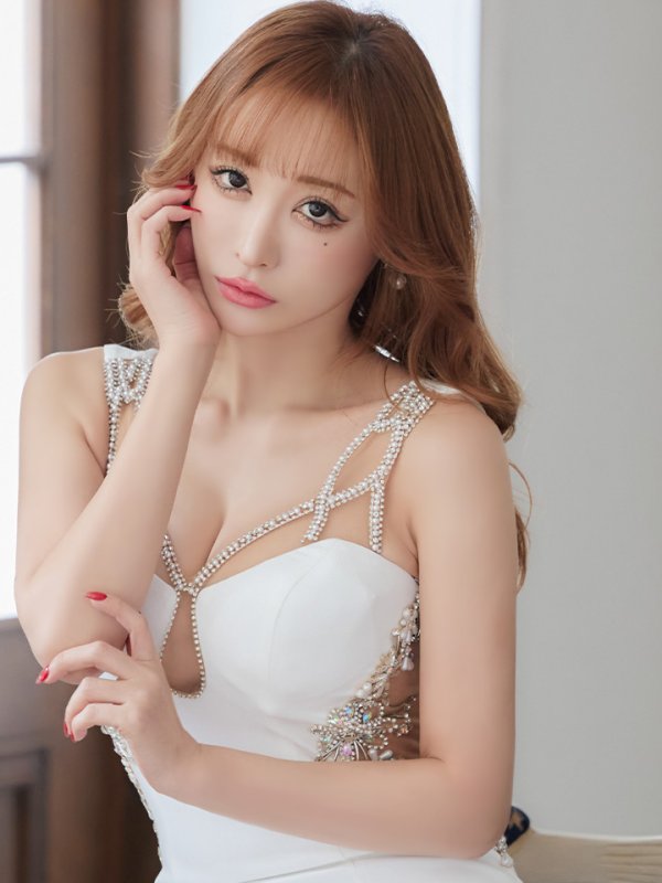 画像3: XSサイズあり【ANGEL R/エンジェルアール】クロスショルダービジュー/ タイト/ ミニドレス/ キャバドレス[OF2]