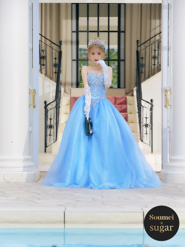 画像5: 【みゆう / 関西コレクション着用】【ANGEL R/エンジェルアール】ベア/ プリンセス/ ラメ/ ロング/ キャバドレスlong[OF2]