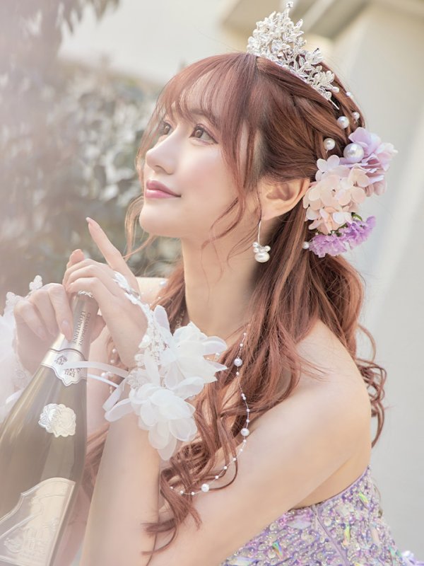 画像21: 【関西コレクション着用】【ANGEL R/エンジェルアール】【17color】ビジュー/ ベア/ ショートinロング/ プリンセス / キャバドレス long[OF2]