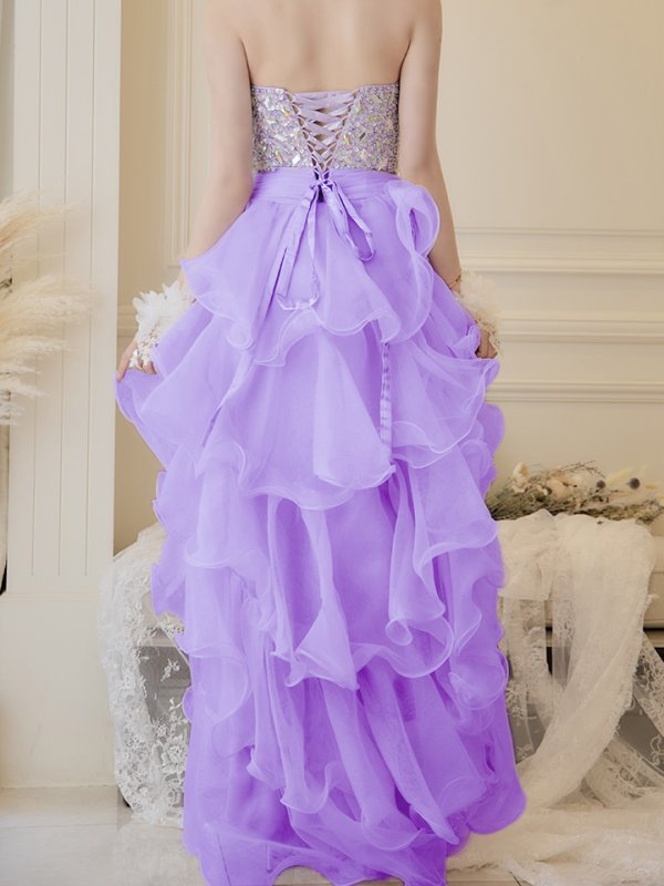 画像19: 【関西コレクション着用】【ANGEL R/エンジェルアール】【17color】ビジュー/ ベア/ ショートinロング/ プリンセス / キャバドレス long[OF2]