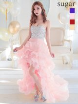 【ANGEL R/エンジェルアール】【17color】ビジュー/ ベア/ ショートinロング/ プリンセス / キャバドレス long[OF2]
