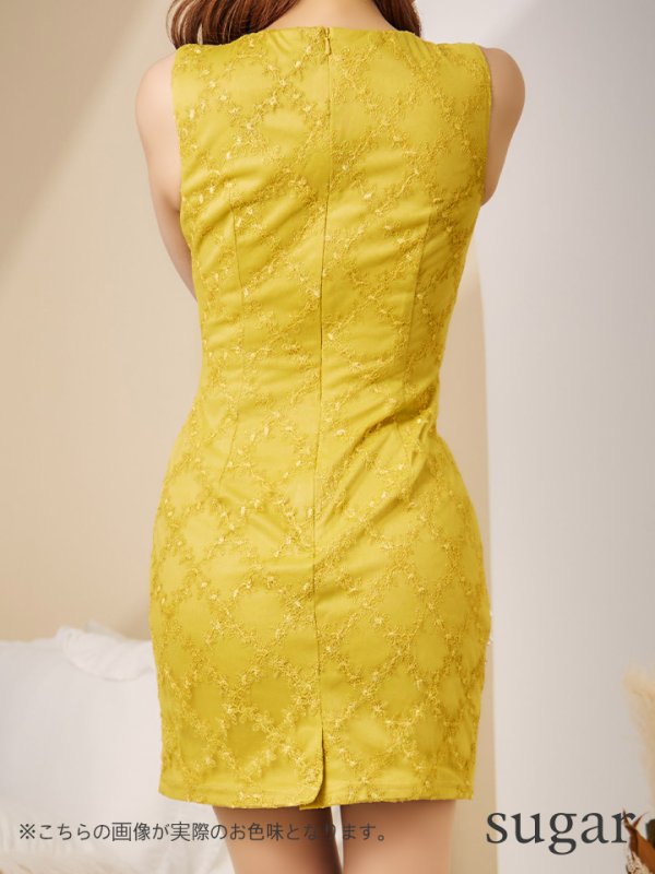 画像9: 【ANGEL R/エンジェルアール】バストカット/ パールビジュー/ クロス/ フラワーレース/ ノースリーブ/ タイト/ ミニドレス/ キャバドレス[OF2]