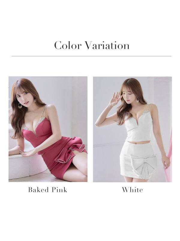 画像11: 背の低い方必見！sugarオリジナルカラー・XSサイズあり【ANGEL R/エンジェルアール】マイクロミニドレス/ ビックリボン/ バストビジュー/ セパレート/ タイト/ キャバドレス[OF2]