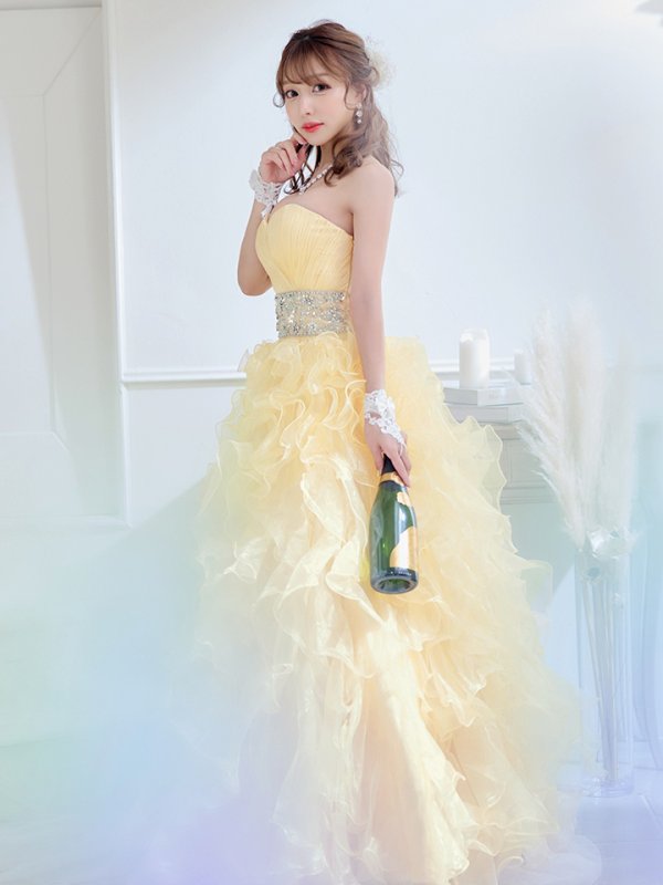 画像11: 【関西コレクション着用】【ANGEL R/エンジェルアール】ベア/ ウェディング/ バースデー/ プリンセス/ アッパーギャザービジュー/ フリル/ ロングドレス/ キャバドレス long[OF2]